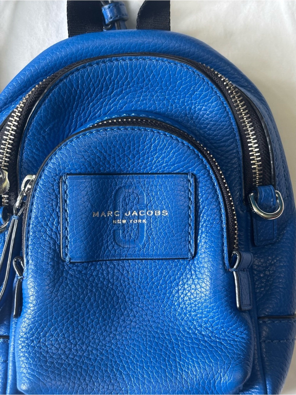 Marc Jacobs Royal Blue Pebbled Leather Mini Backpack - Picture 4 of 7
